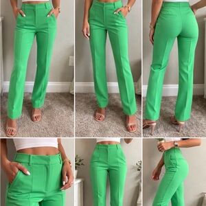 Gianni Bini Vibrant Green Straight Leg Pants